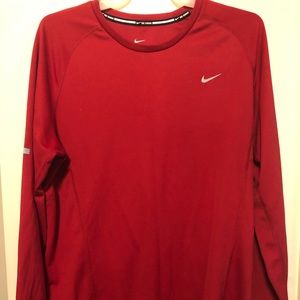 Red long sleeve dri-fit shirt